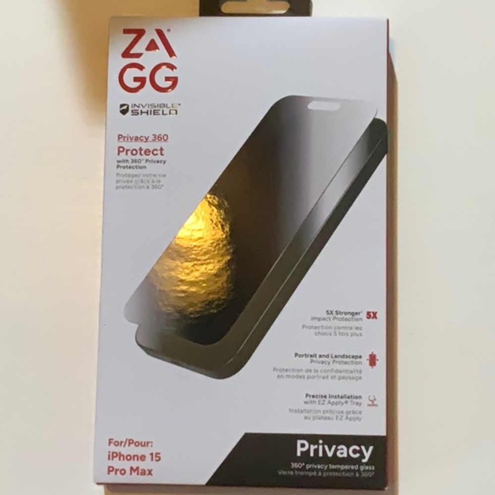 Privacy 360 Screen Protector for iPhone 15 Pro Max - Black